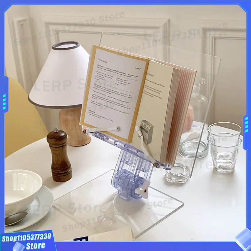 Clear Acrylic Book Stand Holder - Adjustable Acrylic Book Holder Transparent Reading
