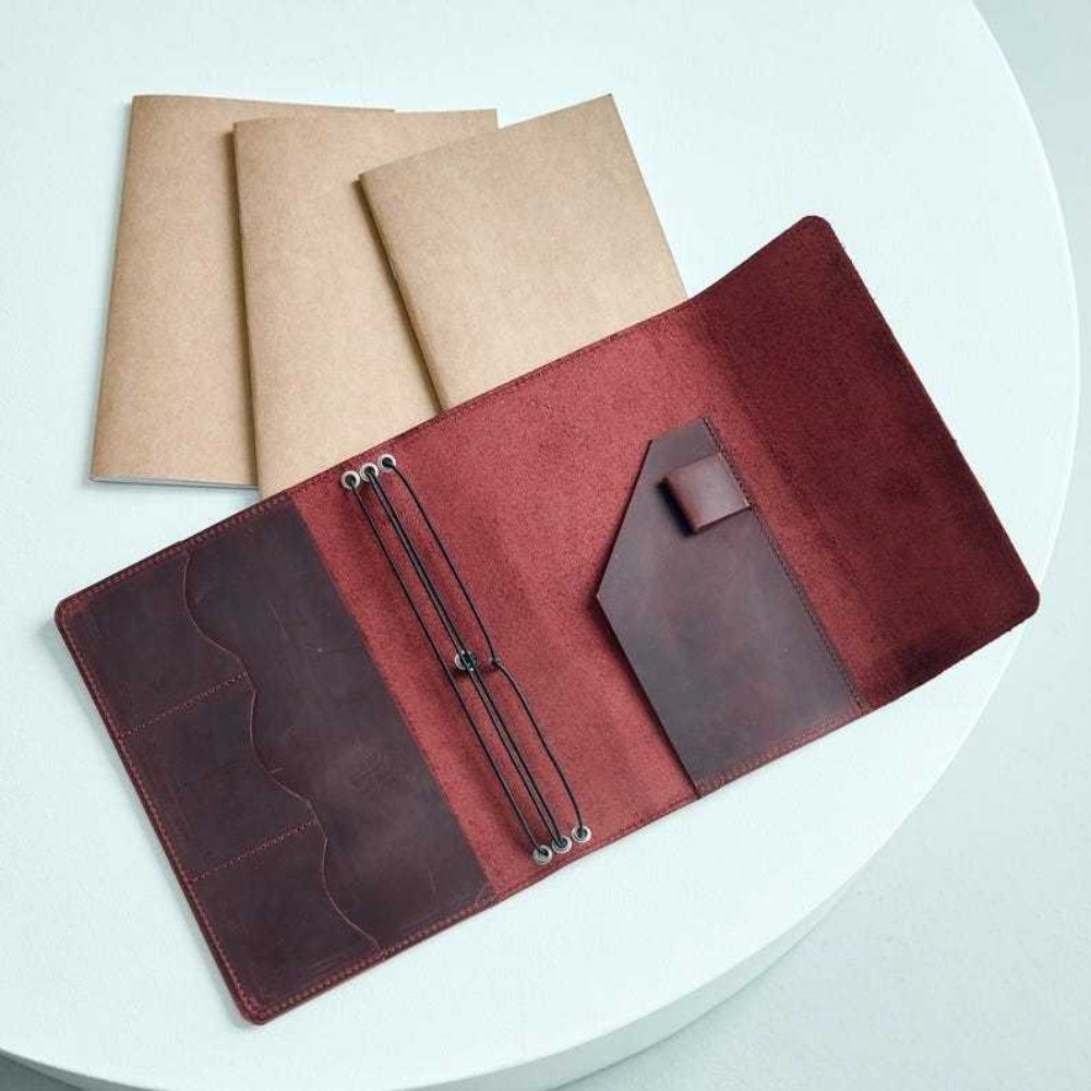 Leather Refillable Notebook Or - Vintage Leather Journal Notebook ulasan dan harga