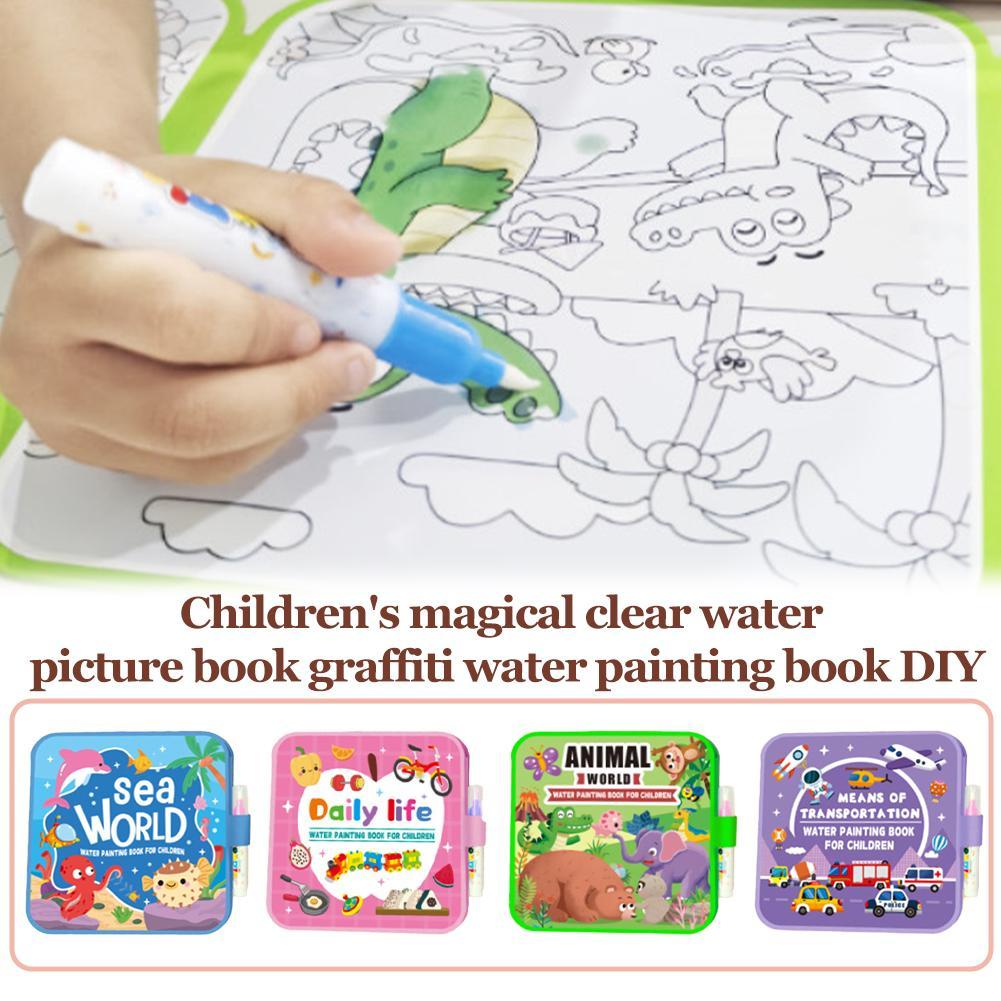 Magic Water Drawing Book DIY D - Reusable Water Magic Coloring Book ulasan dan harga