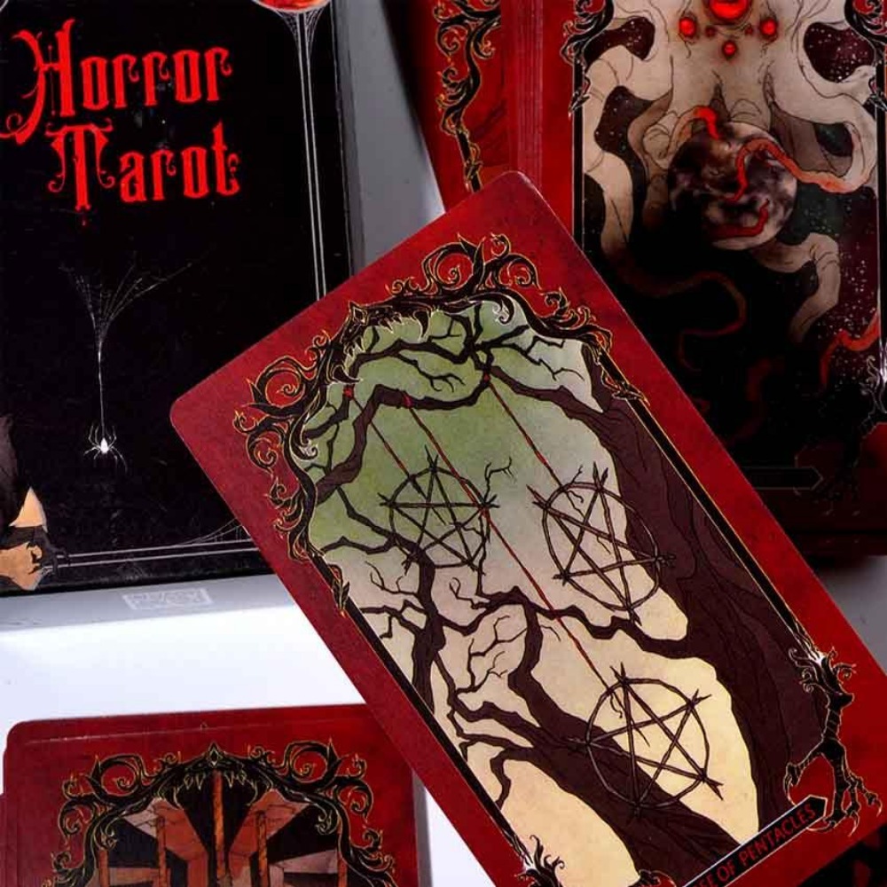 10.3*6cm Horror Tarot Deck Car - Tarot Deck With Guidebook ulasan dan harga