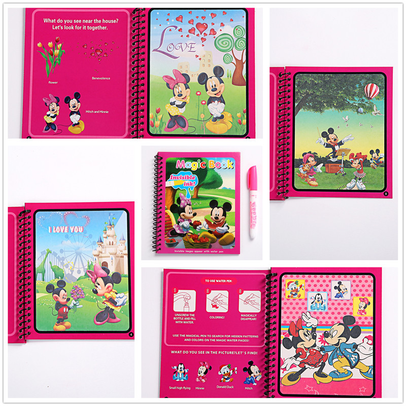 Disney Minnie Mickey water pai - Reusable Water Magic Coloring Book ulasan dan harga