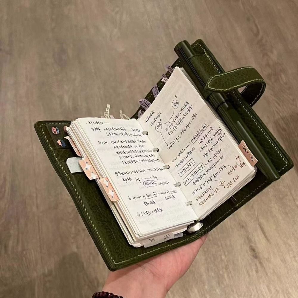 New M5 Green Leather Notebooks - Vintage Leather Journal Notebook ulasan dan harga