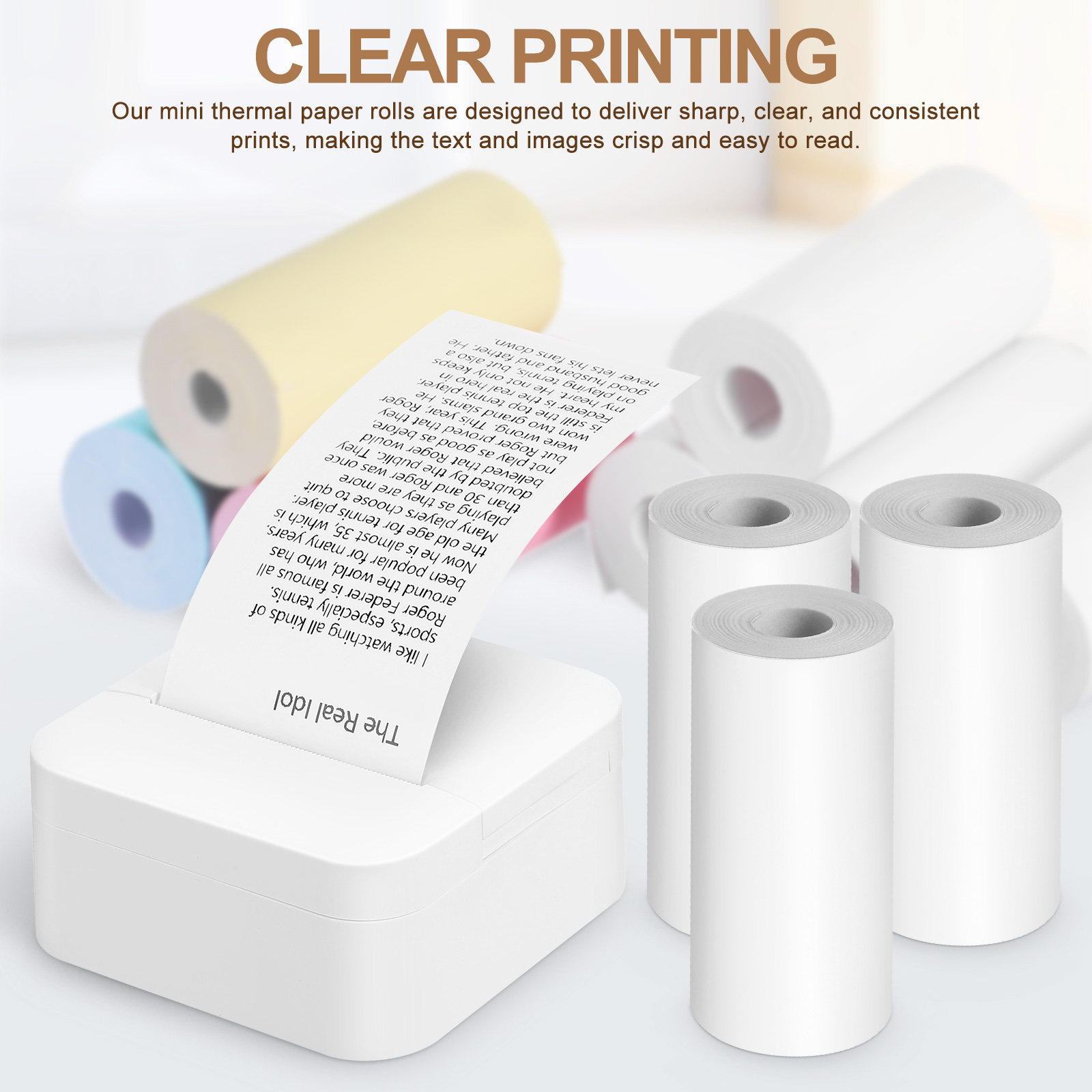 13 Rolls Printer Paper Pocket  - Mini Pocket Thermal Printer Paper Roll ulasan dan harga