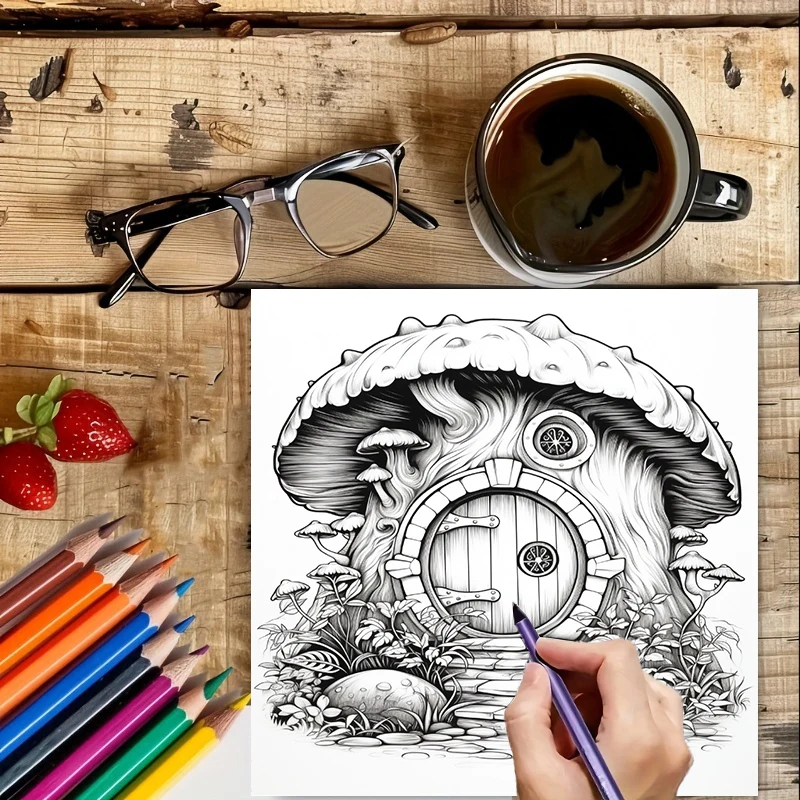 Coloring Book Fairy Door for A - Adult Coloring Book Stress Relief ulasan dan harga