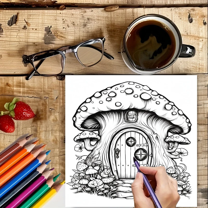 Coloring Book Fairy Door for A - Adult Coloring Book Stress Relief ulasan dan harga