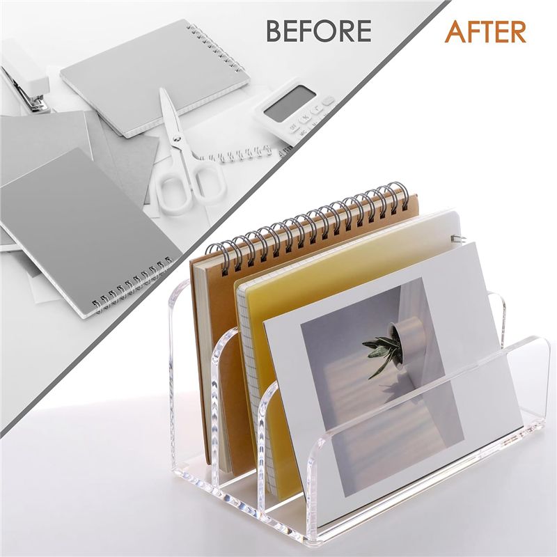 Voltvibe-3 Sections Clear Acry - Clear Acrylic Book Stand Holder ulasan dan harga