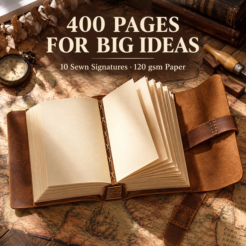 Handmade Leather Traveler Note - Vintage Leather Journal Notebook ulasan dan harga