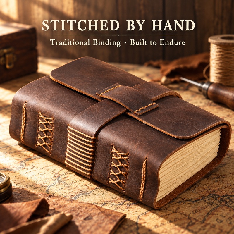 Handmade Leather Traveler Note - Vintage Leather Journal Notebook ulasan dan harga